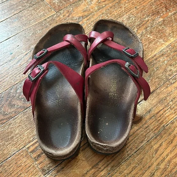 Red Birkenstocks size 8 - Picture 4 of 10
